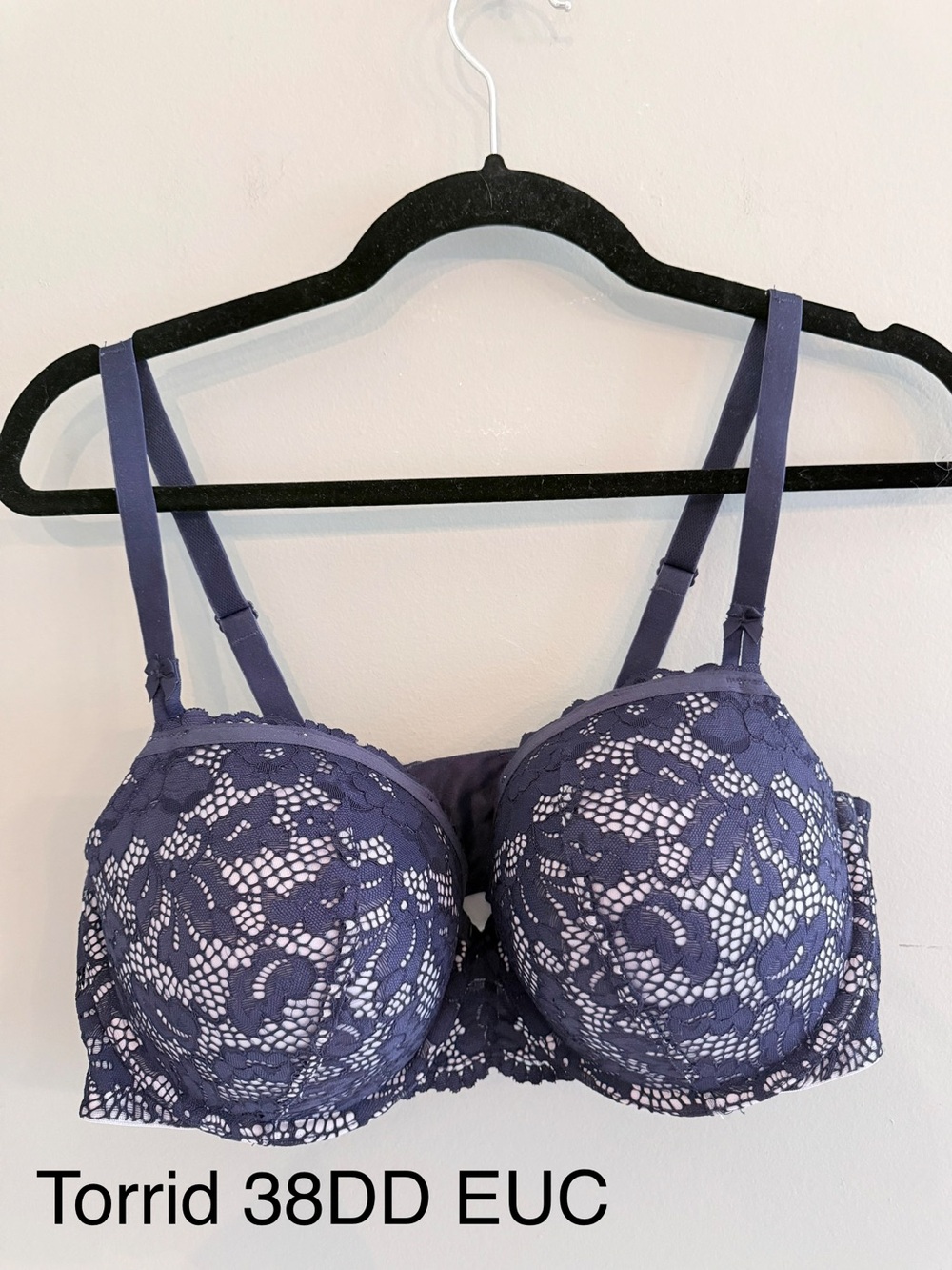 Torrid Navy Lace Balconette Bra - 38DD